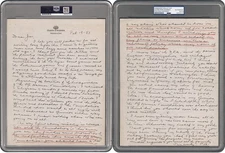 Glenn Pop Warner Signed Handwritten 2-Page Letter on Personal Letterhead PSA/DNA