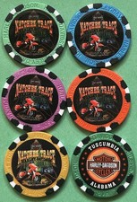 Harley Davidson Wide Print Poker Chip Natchez...
