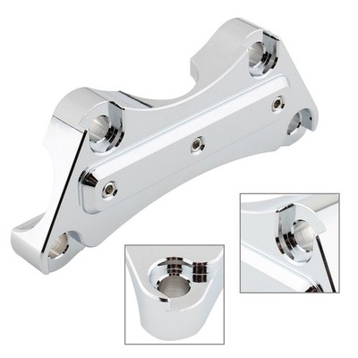 Chrome Handlebar Clamp Handlebar Risers Top Clamp For Harley Touring 1997-2019
