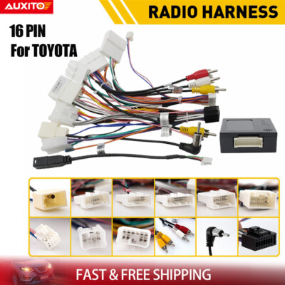 Car Radio Wire Harness Cable Adapter w/Canbus BOX Fit Toyota Corolla Highlander