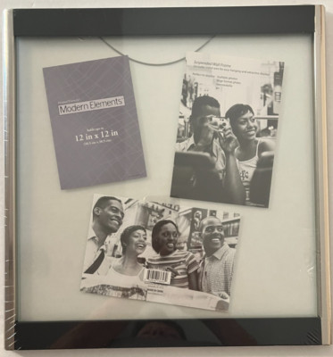 Wall Mount Frame Suspended Wall Frame Holds 1  12x12 Pic or Several Small Pics