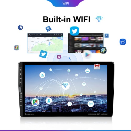 4+64G 9" Doble 2 Din Android 13 Coche Estéreo Carplay GPS Navegación WiFi BT Radio Táctil - Imagen 14 de 23