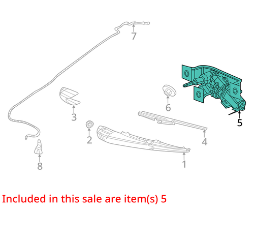 Jeep Cherokee 2019-22 motor limpiaparabrisas trasero n.º de parte: 68268799AA - Imagen 3 de 7