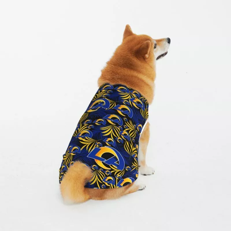 Los Angeles Rams Pet Clothes Full Print Sleeveless Cotton Vest Size 2XL-5XL