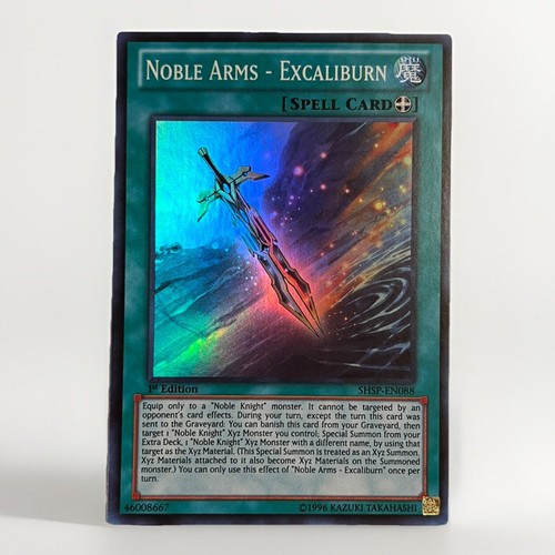 Edle Waffen Exkaliburn SHSP-DE088 Yu-Gi-Oh 1. Auflage Sammelkarte Super Rare