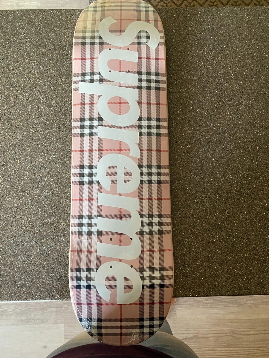 Supreme Burberry Skateboard Skate Deck Pink SS22SB1 New Sealed