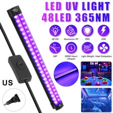 UV Black Light Bar Fixtures Ultraviolet Lamp Strip USB Plug DJ Party Club 48 LED