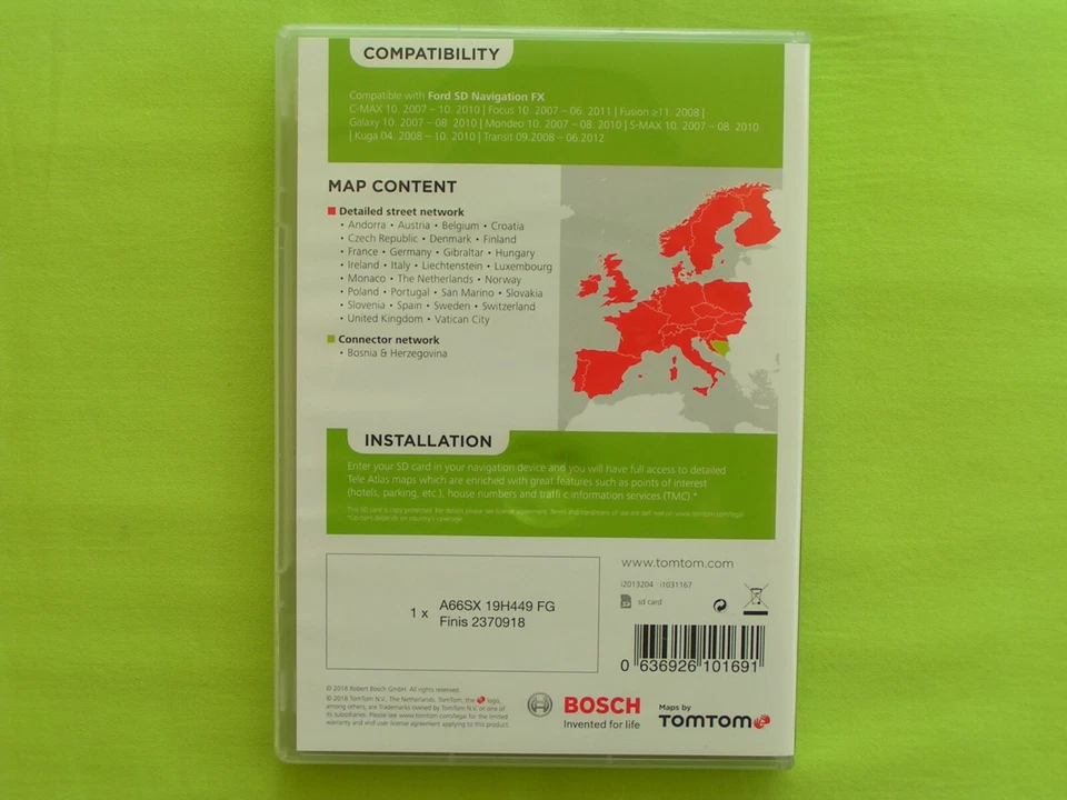 SD CARD NAVIGATION FORD EUROPA FX 2019 FOCUS KUGA GALAXY MONDEO C-MAX S-MAX TOP - Bild 2 von 4