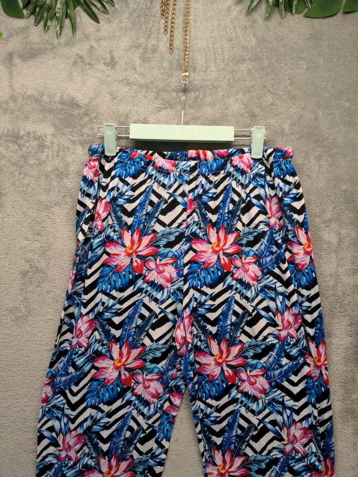 BOBBIE BROOKS Size L(12-14) Women Sleepwear Legging Floral Multicolor  - Image 2 of 4