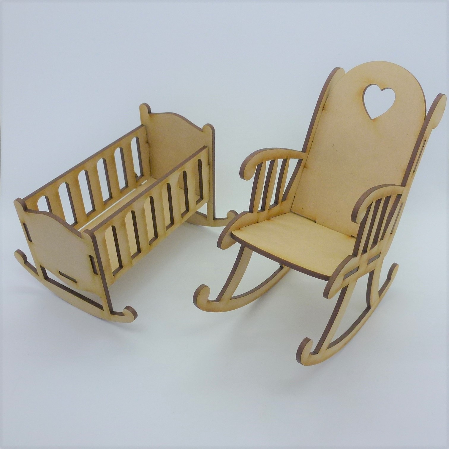 SEDIA A DONDOLO / PANCA / CULLA MEDIA lettino natale MDF legno 