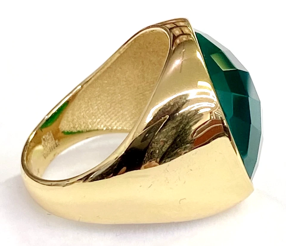 Anillo HSN Bellezza Joyería Colección Bronce Ágata Verde Talla 5 Foto 4 de 4