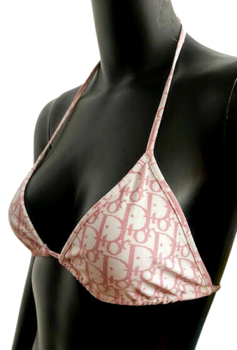 ❤️CHRISTIAN DIOR, Pink Dots MONOGRAM pattern BIKINI SET sz: M