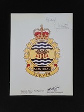 Queen Elizabeth II Signed Canadian Royal Navy Montreal Royalty Armorial Proof UK