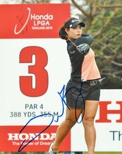 LPGA GOLFER MORIYA JUTANUGARN HAND SIGNED 8x10 PHOTO A w/COA WOMEN'S GOLF PROOF 