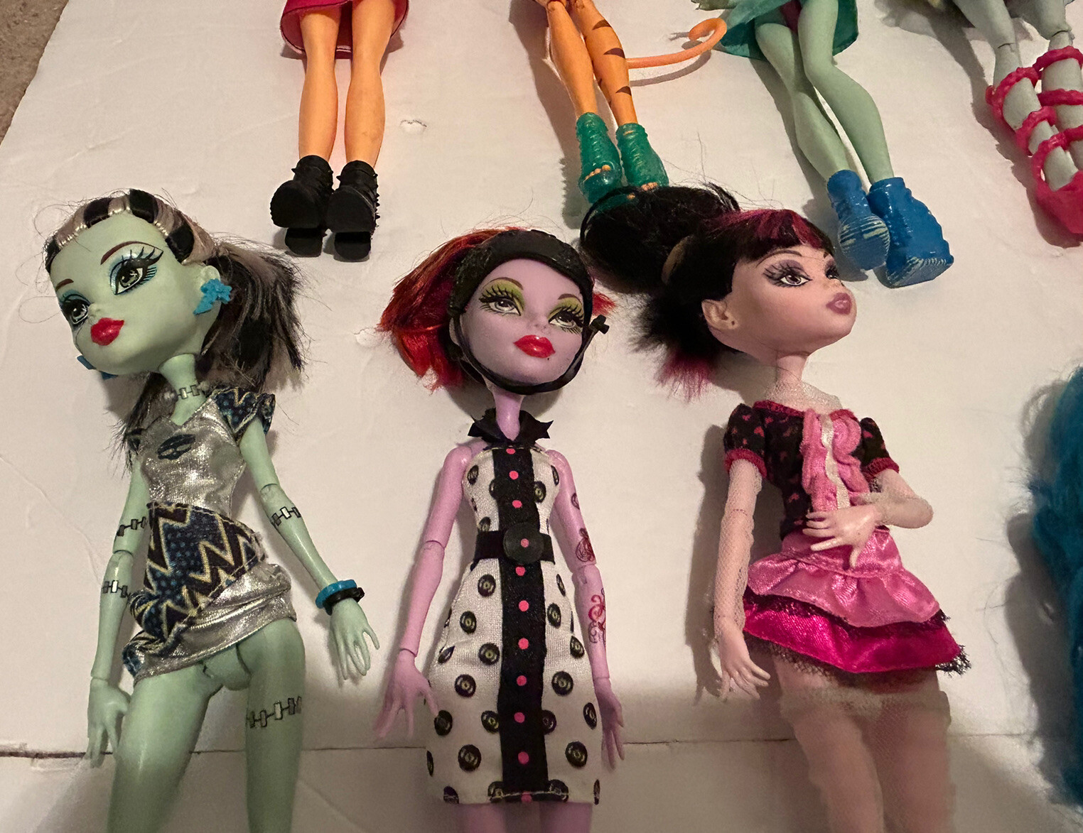 Original Monster High Doll Lot of 16 Figures With Clothes And