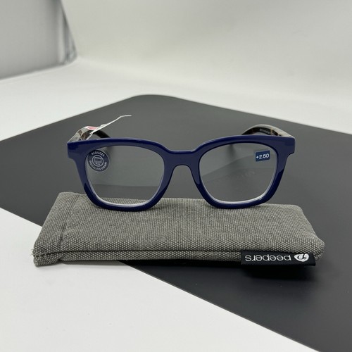 Peepers 2518 To The Max Blue Light Readers +2.50 Strength Blue Navy Tortoise - Picture 2 of 14