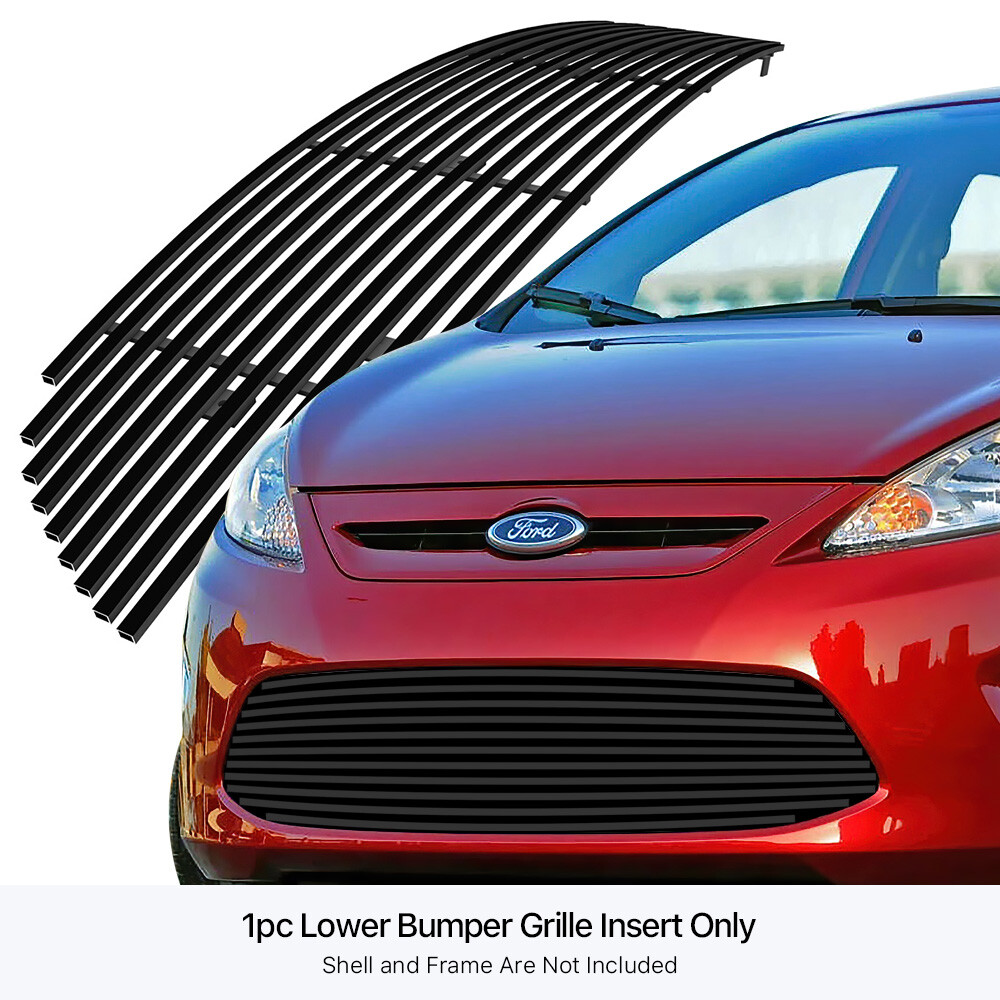 Fits 2011-13 Fiesta SE SEL Hatch Back Lower Stainless Black Front