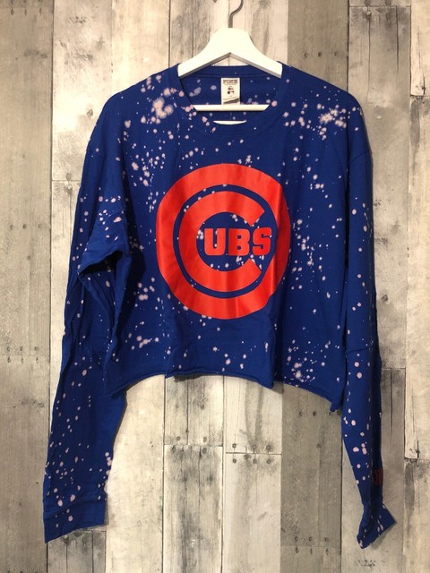 Victoriaâs Secret Pink Chicago Cubs Baseball Crop Long Sleeve Tee Large NEW | eBay