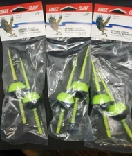 3 Eagle Claw Bobber Spring Stick Plastic Bobber size 1" (3 packs of 2)