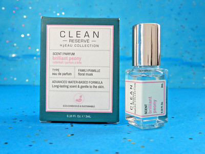 Clean Reserve H2Eau BRILLIANT PEONY Eau de Parfum EDP Perfume Rollerball .10 oz