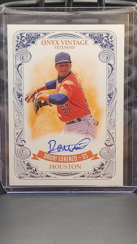 2021 Onyx Vintage Extended DAURI LORENZO Blue Auto /400 - Houston Astros