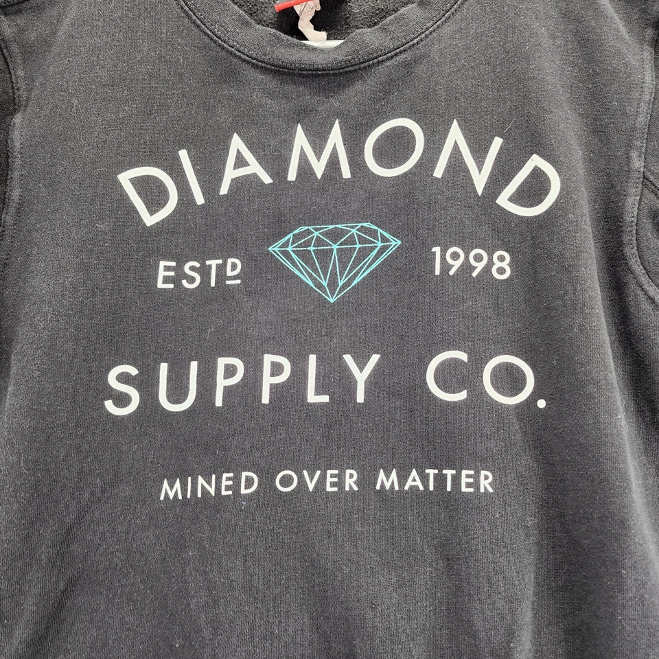 Diamond Supply Co Sudadera Mujer Pequeña Manga Larga Negra Foto 3 de 4