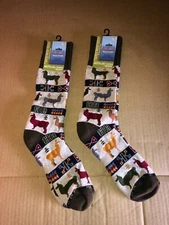 2 NEW PAIR SOCKSMITH LLAMA OUT OF HERE WOOL BOOT SOCKS SZ L/XL