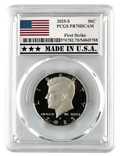 2025 S Kennedy Clad Half Dollar PCGS PR70 DCAM First Strike  Made In USA Holder