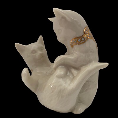 レノックス猫 Playing with Peares Lenox China Jewels Playing Playful Cats Kittens 4