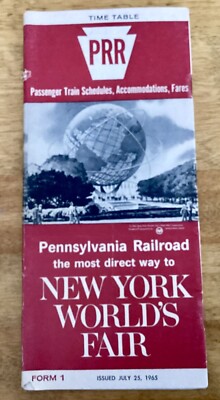 VTG Pennsylvania Railroad Passenger Train Schedule-Fares- Accommodations-1965/66