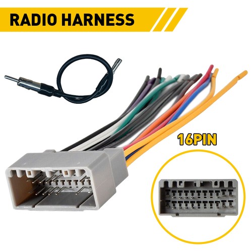 Wire Harness & Antenna Adapter Kit Aftermarket Radio Fits Chrysler Dodge Jeep - Picture 14 of 15