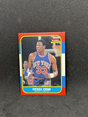 1986-87 Fleer Patrick Ewing #32 Rookie RC HOF New York Knicks