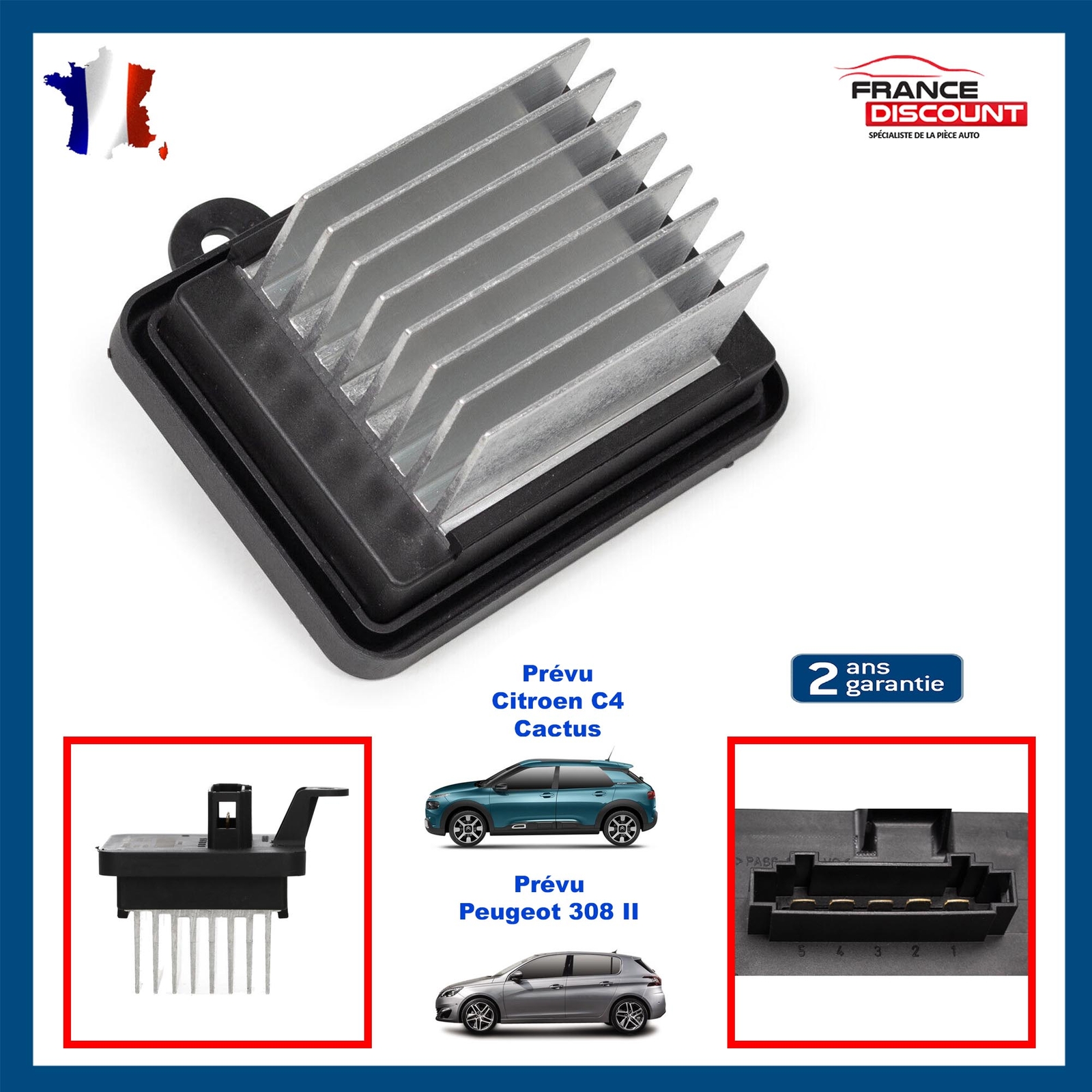 Plus de chauffage ? Résistance de motoventilateur pour Peugeot 308 II et C4 Cactus