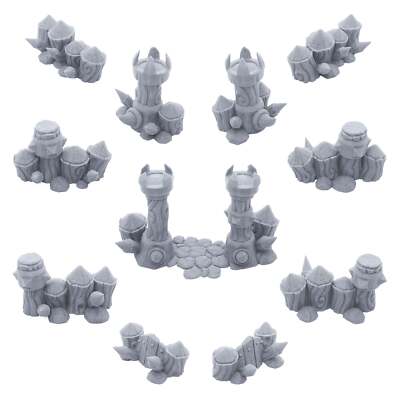 Orc Camp Barricades by Makers Anvil by Makers Anvil, 3D Printed Tabletop Scenery