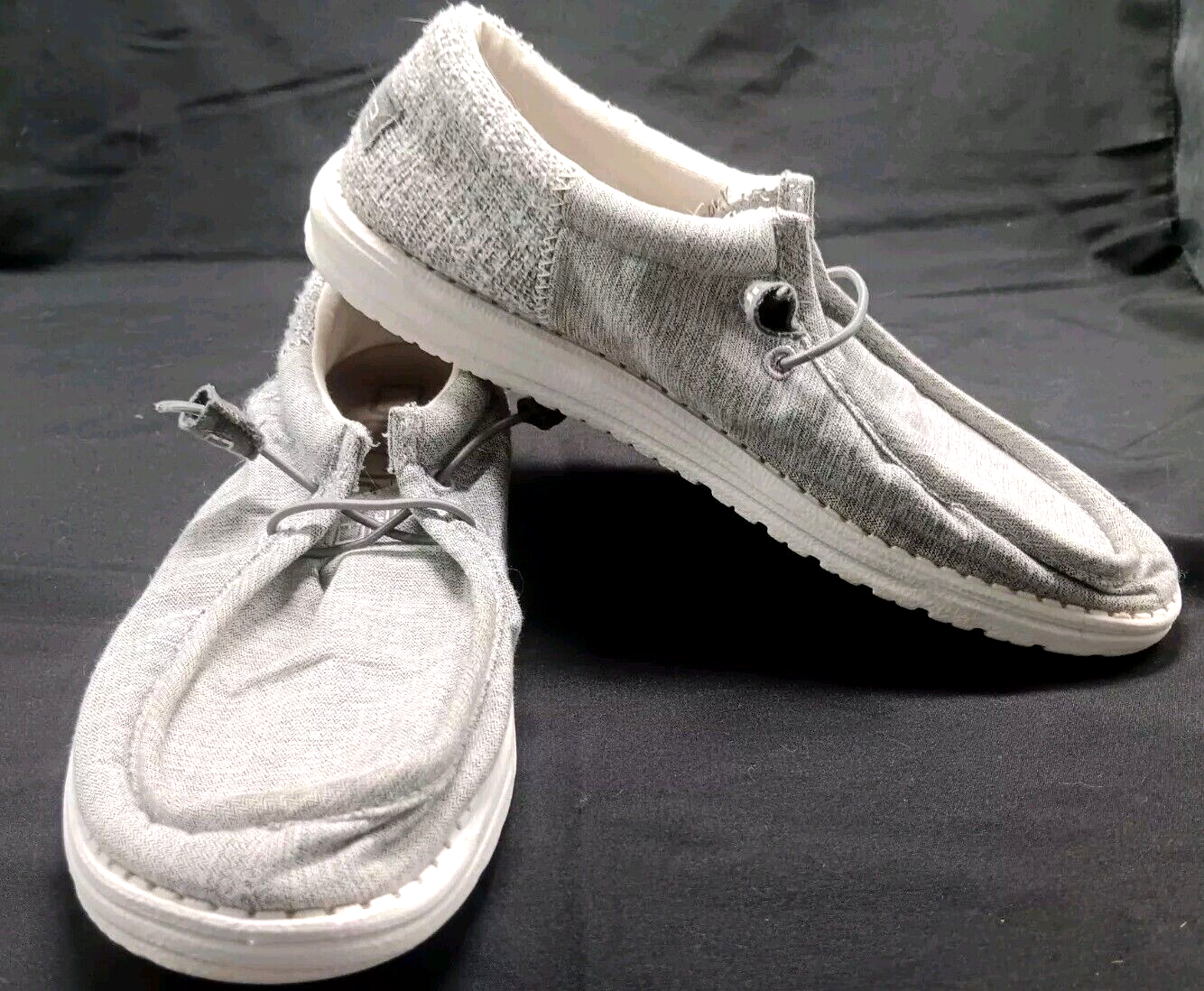 Hey Dude Wally Funk Mens Size 8 Gray Athletic Casual Shoes Sneakers Slip Ons