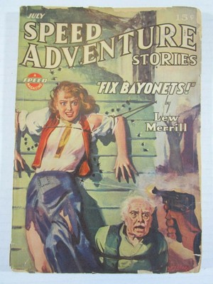 Speed Adventure Stories v 1 #5, July 1943 VG- Fix Bayonets by Merrill! 5th Issue