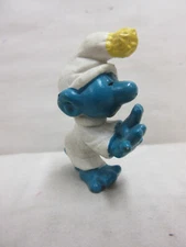 Vintage 1972 Schleich The Smurfs Sleepwalking Smurf Figure PVC Figurine Toy