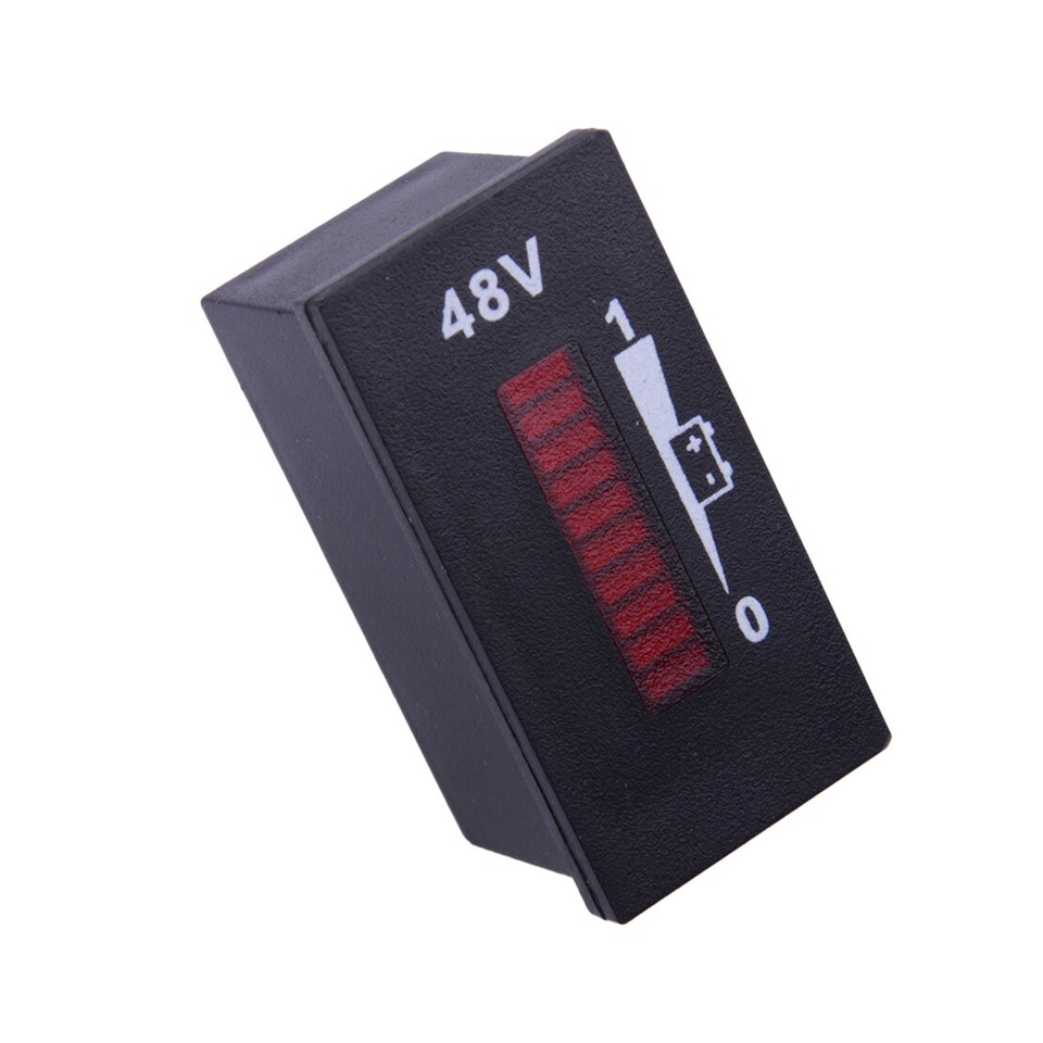 48V Vertical LED Battery Charge Indicator Meter Gauge Fit for GolfCart