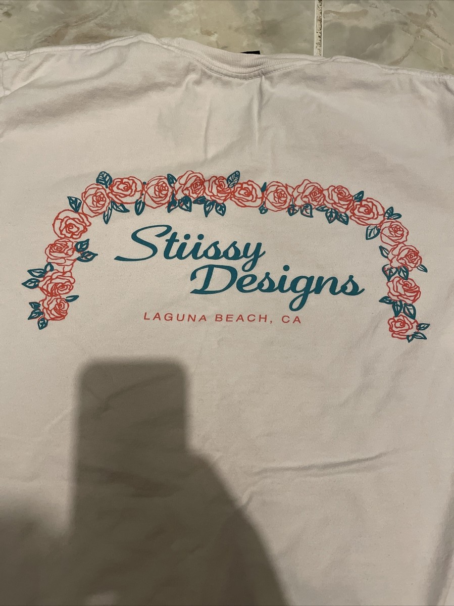 VTG Stussy Laguna Beach CA Stussy Designs Floral SZ Small | eBay