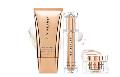 JLo Starter Kit Includes Serum, Cleanser, and Cream, Gently Tightens, Free ship