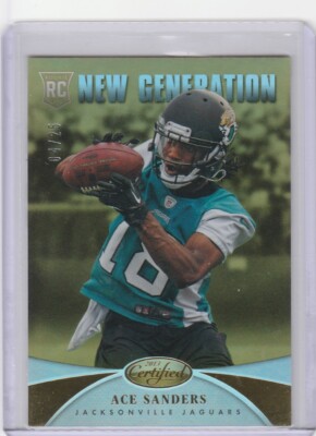 2013 Certified - New Generation GOLD HOLO 04/25 - Ace Sanders RC - Jaguars