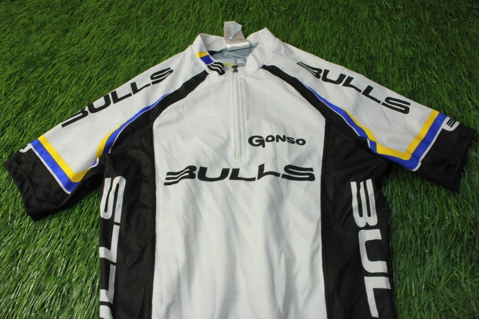 CAMISA CICLISMO HOMBRE MANGA CORTA JERSEY BULLS SHIMANO GONSO ORIGINAL TALLA M MEDIANA Foto 3 de 4