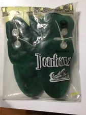 Vintage Dearfoam Slippers, Size Small 5-6, Green  Christmas Elf  Look, Pre-owned