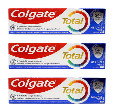 Colgate Total Gesundes Weiß Zahnpasta Zahncreme , 3x75ml EAN8718951227293