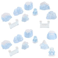 18PCS Mini Realistic Arctic Toys - Miniature Penguin and Igloo Figures