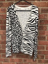 Roman Originals Animal Print Button Up Cardigan Size S