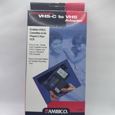 Ambico V-0730 VHS-C to VHS Cassette Adapter Camcorder Tape Converter w Box