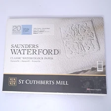 New St. Cuthberts Mill Saunders Waterford Watercolour Paper Block 12x9 inch
