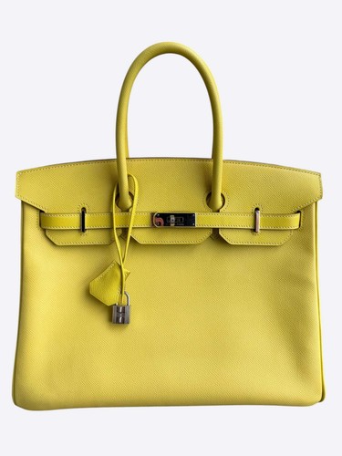 Hermes Yellow Epsom & Palladium Hardware Birkin 35
