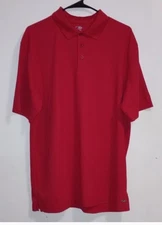 Champion Golf men's collared shirts size L Red 100% polyester short sleeve